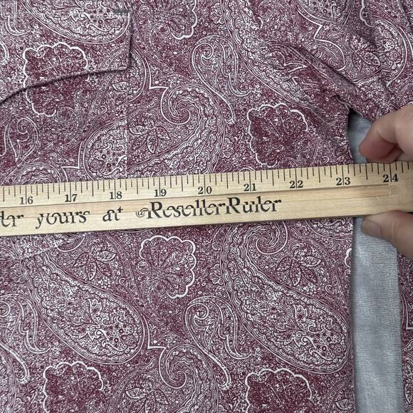 Rafter C Cowboy Collection Shirt Mens XL Red Paisley Pearl Snap Western Rodeo - Picture 6 of 12